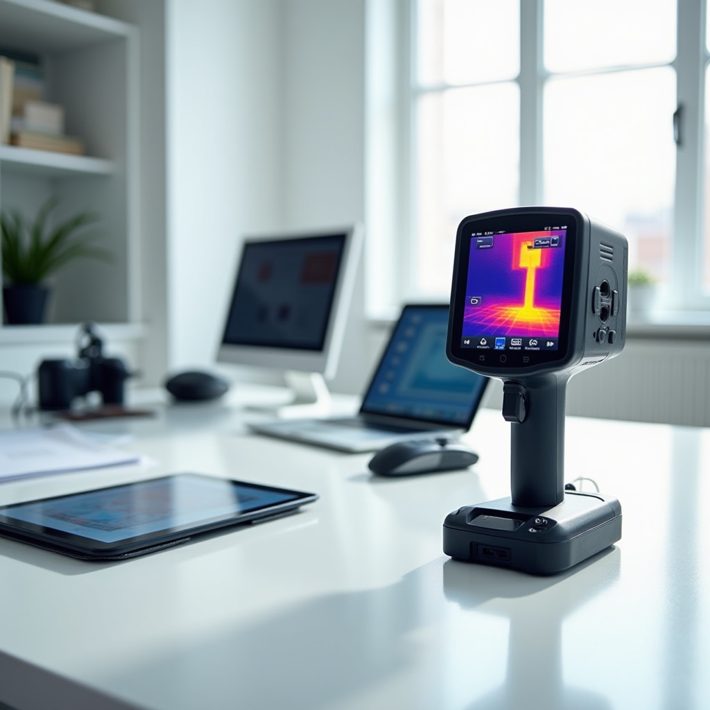 Professional thermal imaging camera equipment used for waterproofing diagnostics